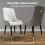 Set of 2 Modern Leather Upholstered Accent High Back Dining Chair Grey 3