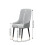 Set of 2 Modern Leather Upholstered Accent High Back Dining Chair Grey 5