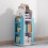 Children's Rotating Bookshelf with Four Sides for Easy Storage and Retrieval, Blue 2