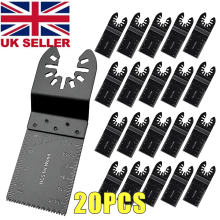 20-Piece Oscillating Saw Blades Set – Carbide Multi-Tool Blades for Wood, Plastic & Soft Metal – Fits Stanley, Black & Decker & More