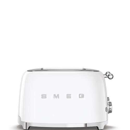 Smeg Smeg 50's Style Retro Range Breakfast Set, 1.7L 3000W Kettle and Multi-Functional Control 4-Slice 2000W Toaster White 2