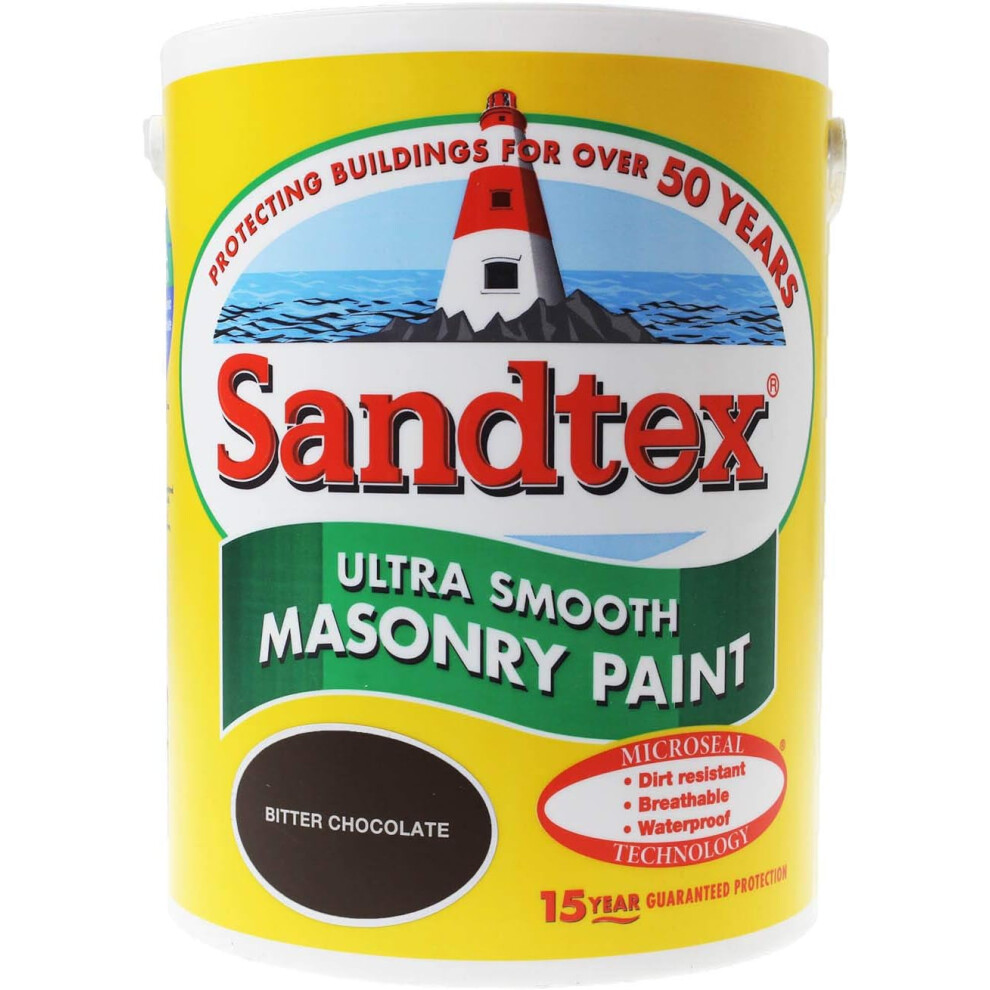 Sandtex Ultra Smooth Masonry Paint 5L - Bitter Chocolate