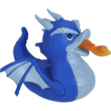 Wild Republic Anatre di Gomma, Giocattoli da Bagno, Regali per Bambini, Giocattoli da Piscina, Drago Blu, 4"