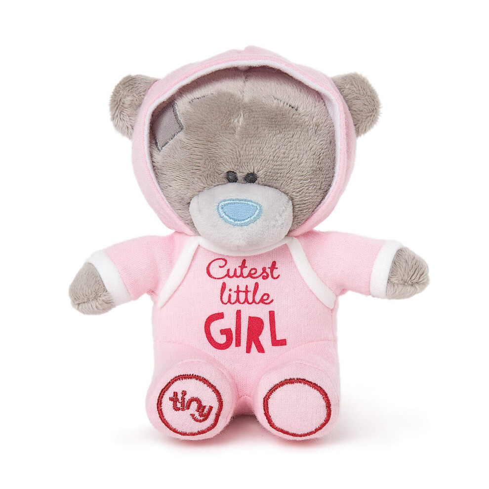 Tiny Tatty Teddy 'Cutest Little Girl' Bear in Pink Baby Grow - Official Collection