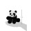 Aurora World 12756 8-inch Flopsie Panda,Black and White 2