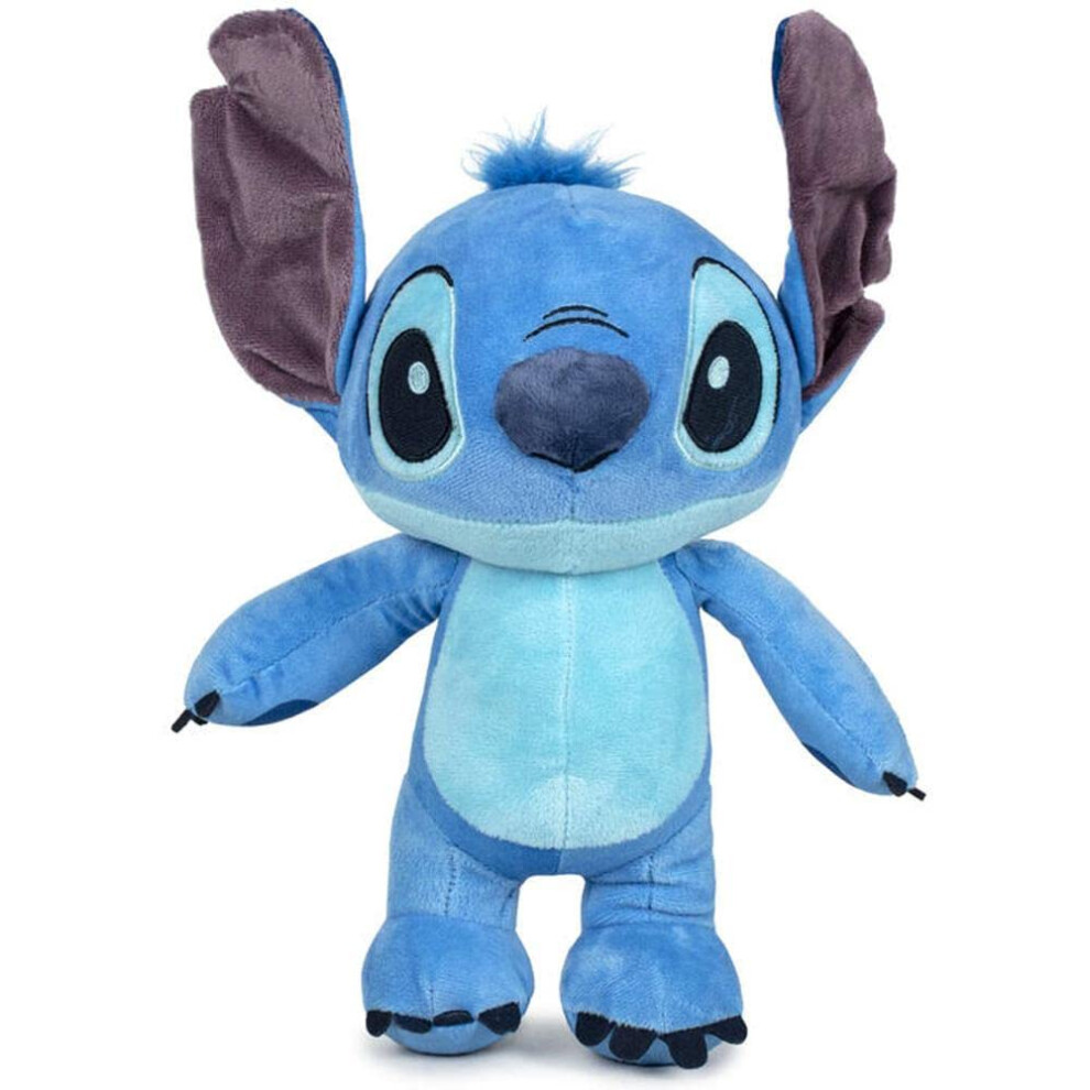 Soft Toy Plush Stitch Blue Alien - 30cm Tall - with Sound Hawaiian Music Hawaii - Official Disney