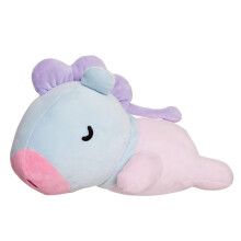 61445 AURORA-BT21 Official Merchandise, MANG Baby Mini Pillow Cushion, Soft Toy, Blue & Purple - Plush Soft Toy