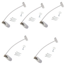 5 x White Max6mum Security Window & Door Restrictor for Baby and Child Safety - uses Strong Cable and is Key Lockable