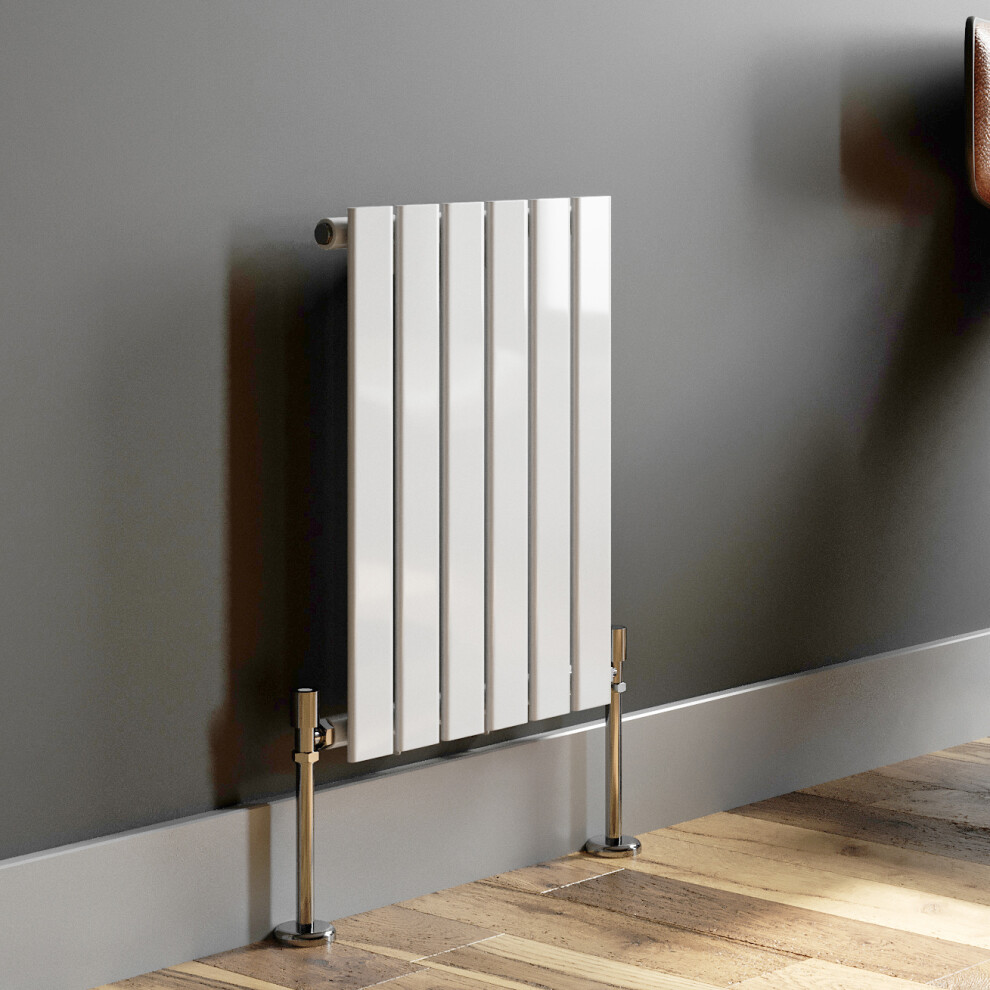 (White, 600 x 456mm - Single) Flat Panel Radiators Horizontal Vertical Heater