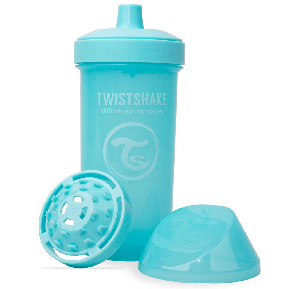 Kid Cup - 360Ml | Leak-Proof Baby Sippy Cup With Hard Spout And Fruit Mixer | Trainer Bottle For Kids & Toddlers | Spill-Proof Baby Water Bottles | Blue Twistshake