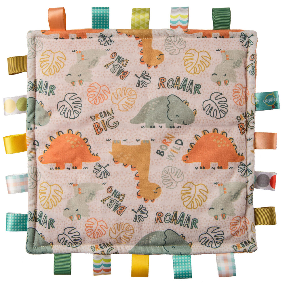 41522 Original Blanket, Comfy Dinosaur, 12 X 12-Inches Taggies