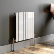 (White, 600 x 604mm - Single) Flat Panel Radiators Horizontal Vertical Heater