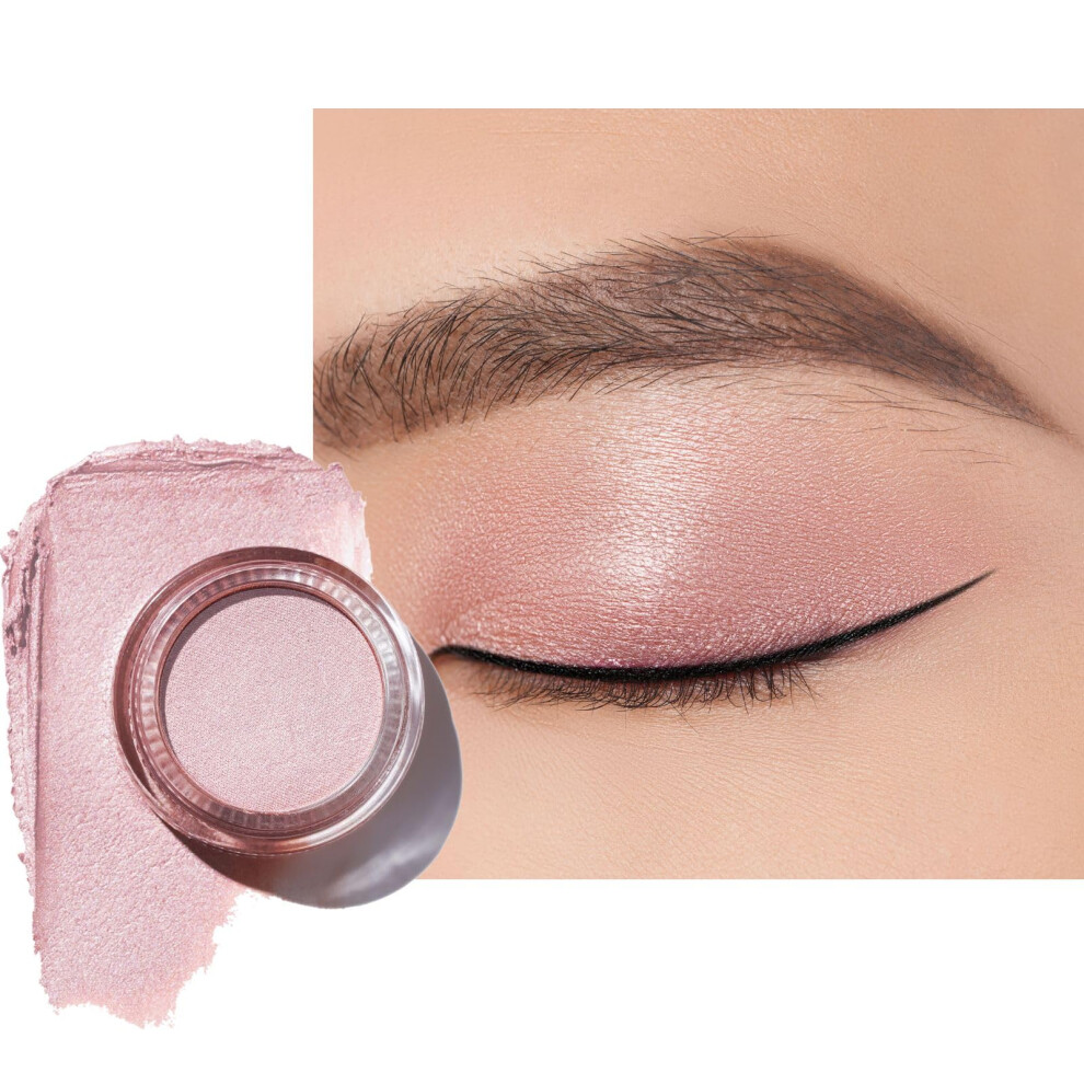 Oulac Shimmer Eyeshadow Pearl Finish| Pink Beige Eyeshadow & Highlighter Duo| Waterproof & Long-Lasting| Longwear Blendable Shimmer Eye Make-Up | Vegan |