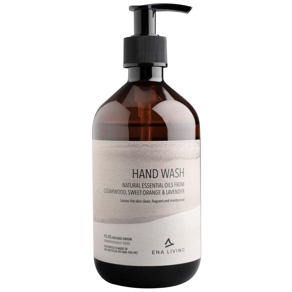 Cedar Scented Hand Wash | 500ml | Hand Wash for All Skin Types | Luxury Hand Wash with Sweet Orange, Lavender and Cedar Oils | Moisturising Hand Wash