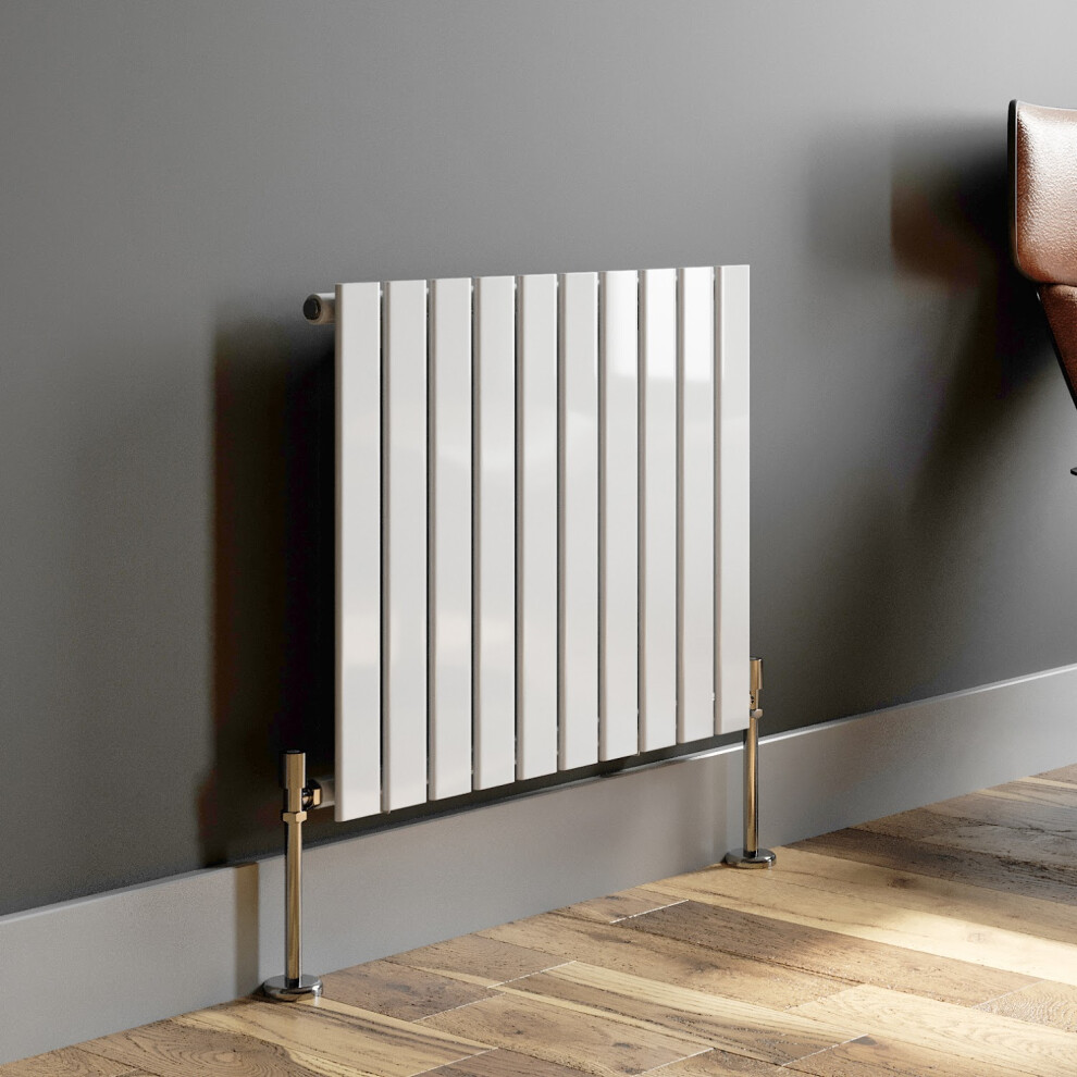 (White, 600 x 756mm - Single) Flat Panel Radiators Horizontal Vertical Heater