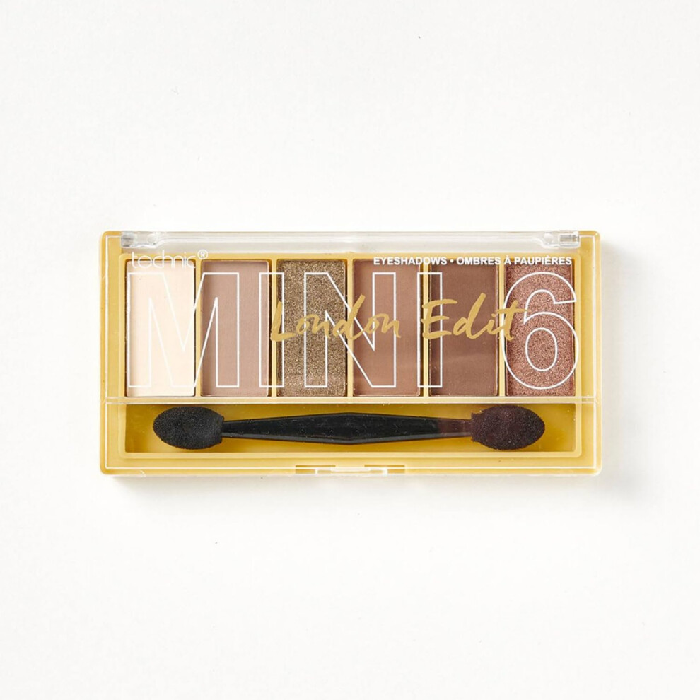 Mini Edit 6 Eyeshadow Palette, Long Lasting and Blendable Matte & Shimmer Shades 7.2g (London)