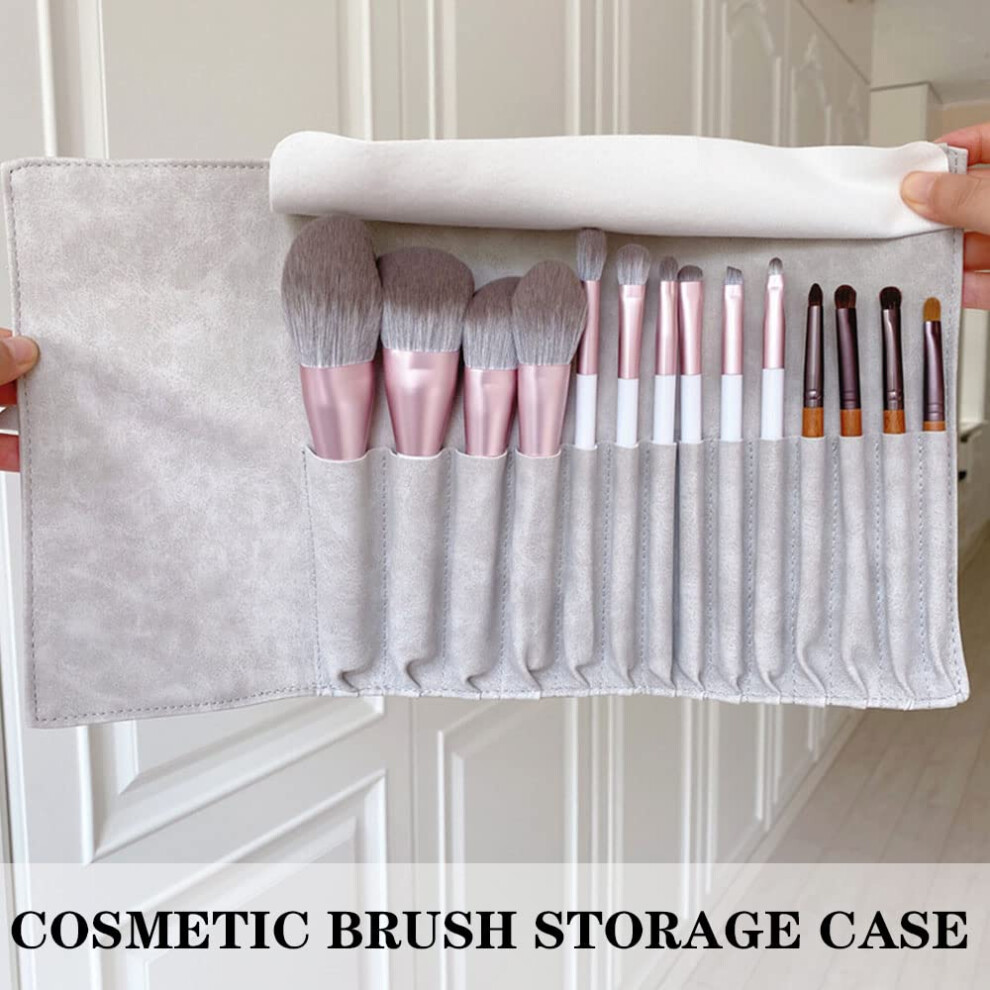 makeup-brushes-rolling-case-pouch-portable-travel-makeup-bag-cosmetic-brush-storage-case-for-cosmetic-tools-portable-folding-14-pockets--gray