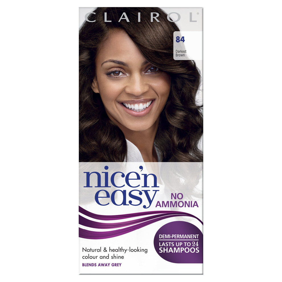 Nice'n Easy No Ammonia Hair Dye, 84 Darkest Brown