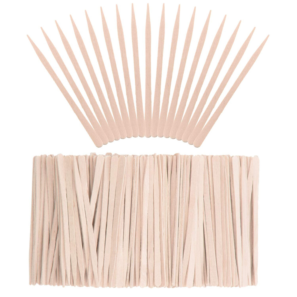 Whaline 400Pcs Eyebrow Wax Sticks Small Wood Spatulas Applicator Tongue Depressors Wax Waxing Tatoo Sticks For Hair Eyebrow Removal