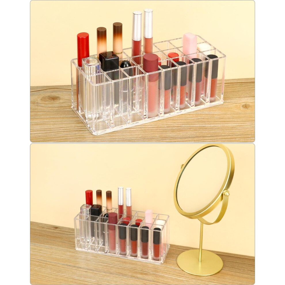 qwork-lip-gloss-holder-organizer--lipstick-holder-with-24-slots--acrylic-lipstick-storage-organiser