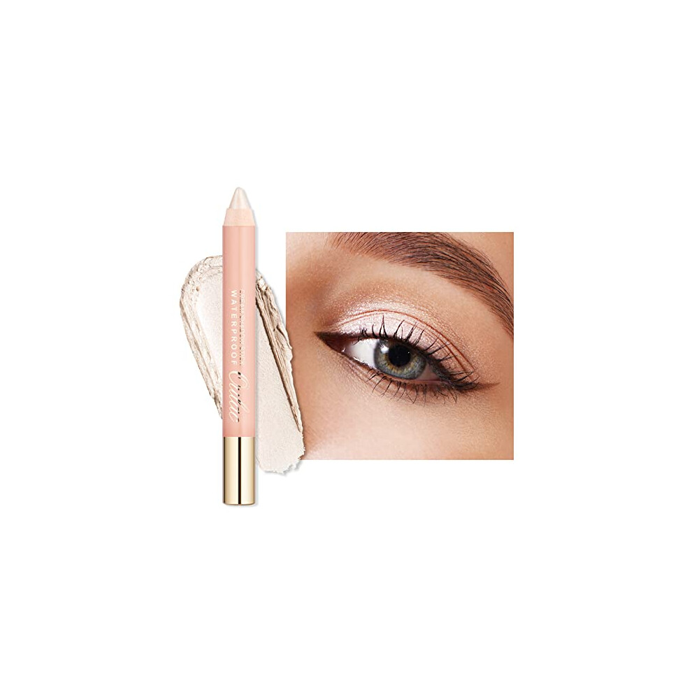 Oulac Cream Glitter Eye Shadow Pencil - 3-In-1 Waterproof, Long-Lasting, Blendable Glitter Shadow - Eyeliner & Lip Liner - Vegan & Cruelty-Free