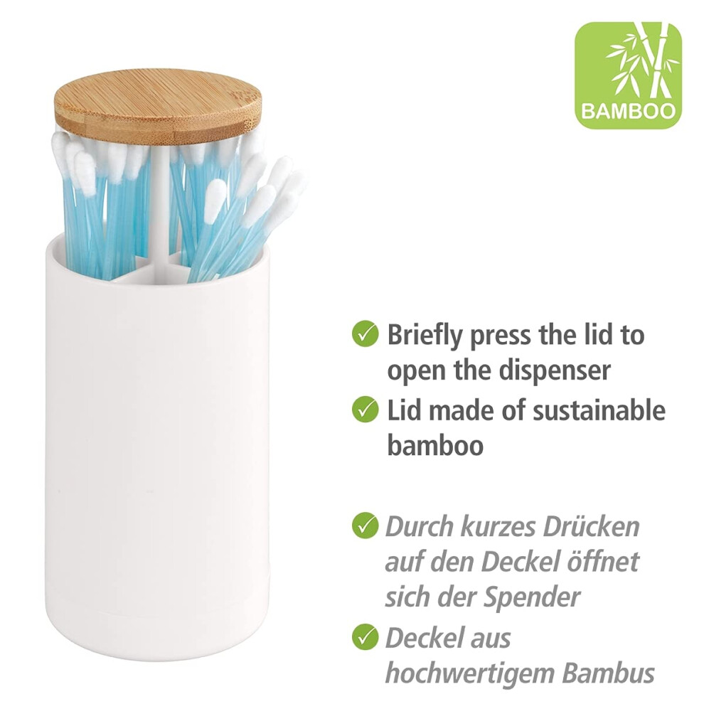 laresa-cotton-bud-holder-storage-for-cotton-buds-up-to-7-8-cm-long-with-sustainable-bamboo-lid-cosmetic-pad-dispenser-made-of-plastic