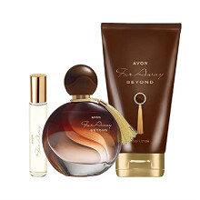 Set of 3 Far Away Beyond fragrance consists of EDP 50ml Body Lotion 150ml and Purse Spray 10ml by Avon