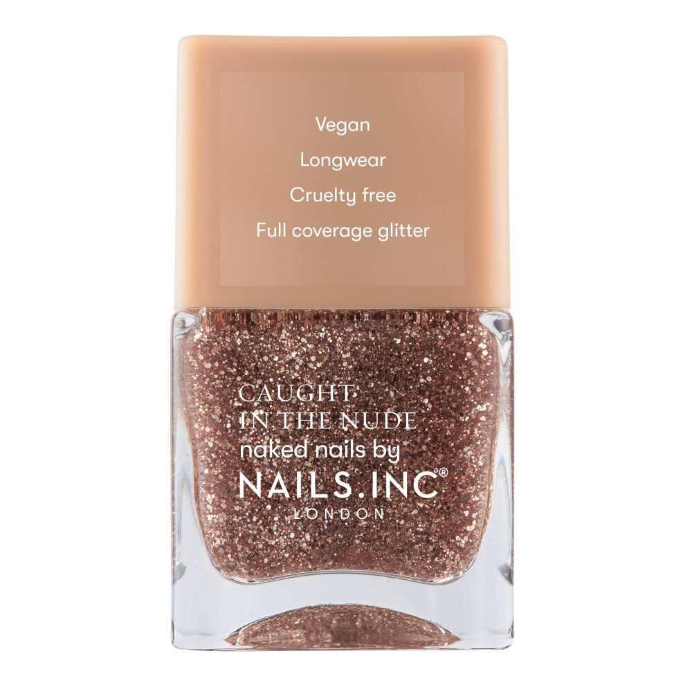 Nails.INC Caught In The Nude Nail Polish, Long Lasting Nail Color Lasts Up to 10 Days, AHA Infused to Smooth and Hydrate Nails, Cruelty Free, Vegan,