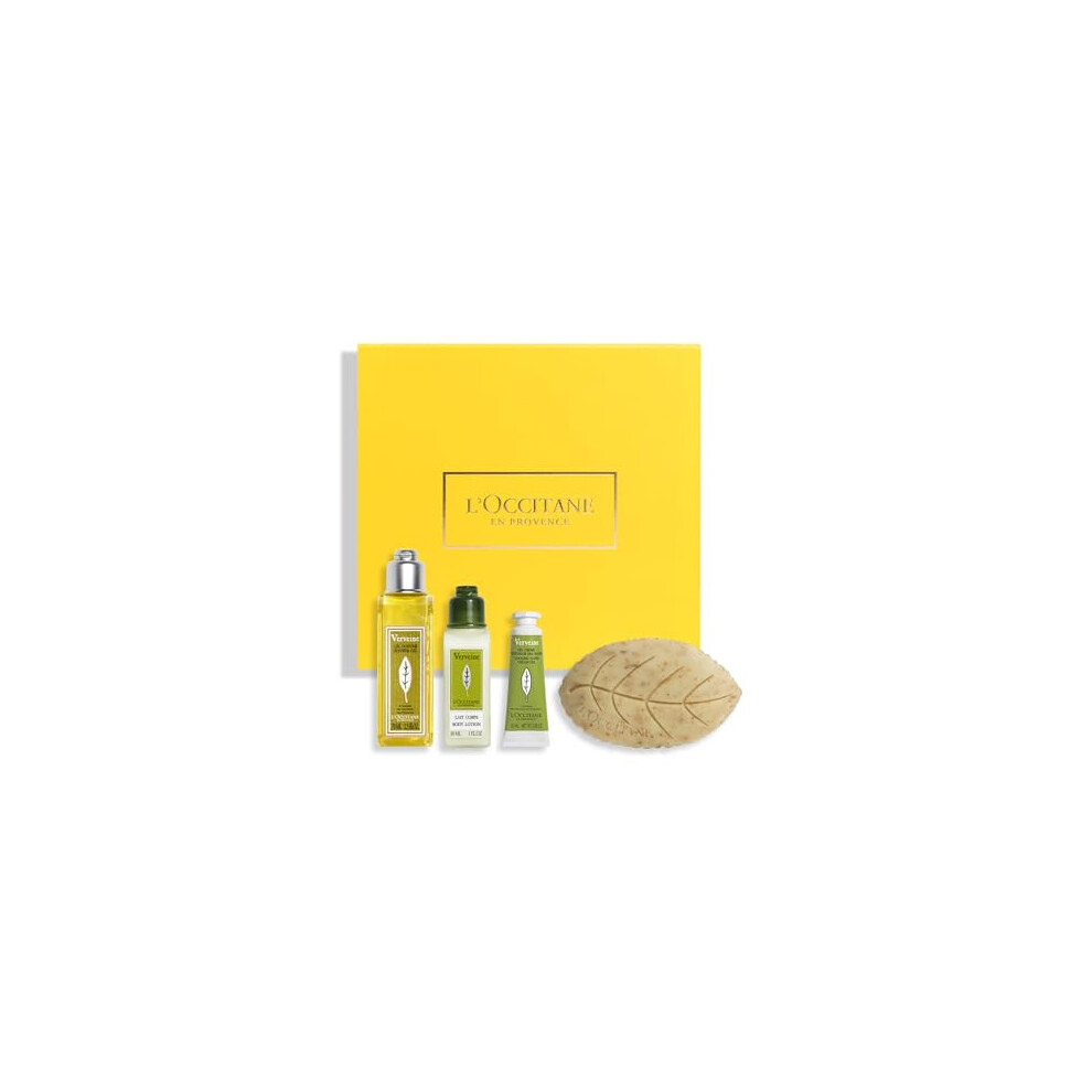 Refreshing Verbena Travel Collection | Zesty & Citrus Scent | Vegan Friendly | Luxury & Clean Beauty Bath & Body Gift Set for All Skin Types