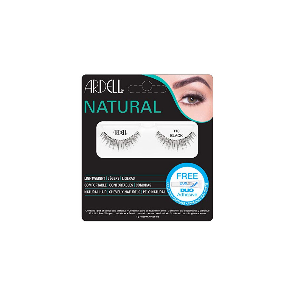 False Lashes, Natural Strip Lashes, 110 Demi Black