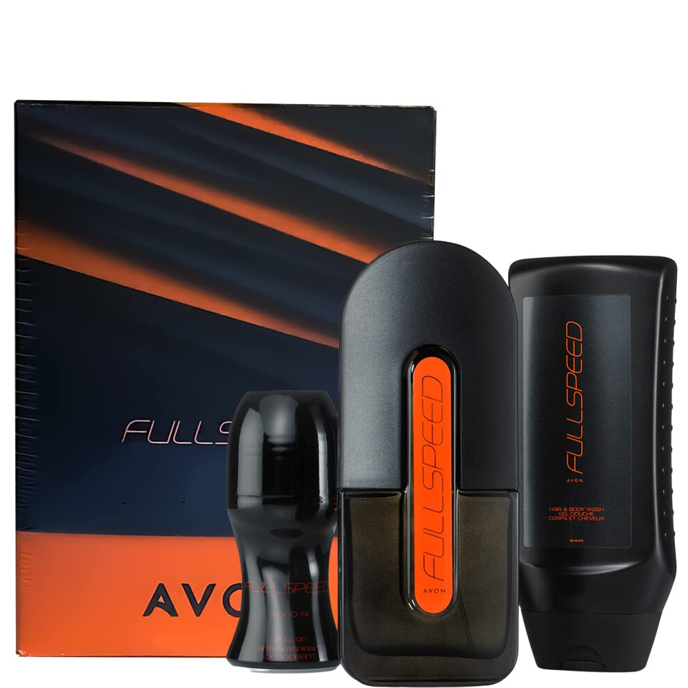 Full Speed for men Gift Set comprising of 75ml EDT, 250ml Hair and Body Wash and 50ml Anti-Perspirant Roll on Deodorant