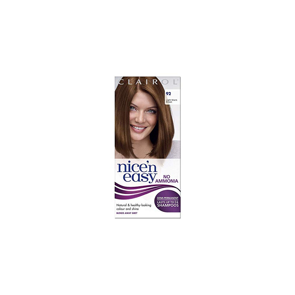 Nice'n Easy No Ammonia Hair Dye, 92 Light Warm Brown