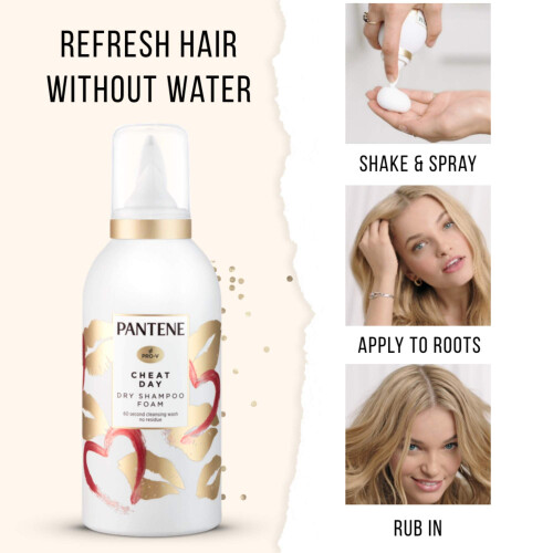 Pantene WATERLESS CHEAT DAY DRY SHAMPOO FOAM 180ML UK C2 2