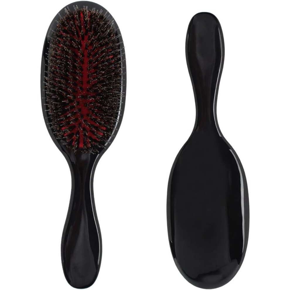 Photos - Comb Paddle Hair Extension Brush Cushion Hair Brush Detangler Dual Bristle Design Soft Boar Bristle Nylon Brush Anti-static 