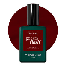 Manucurist Green Flash LED Gel-Nagellack Vegan 12-Frei, Pflanzenbasiert (49%) 0,5 fl oz (DARK PANSY)