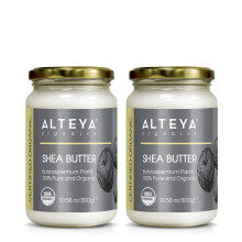 Аlteya Organic Shea Butter 300g x2 (bundle) - USDA Certified Organic 100% Pure, Natural, Vegan - All Skin Types Natural Body Butter - Face, Lips,