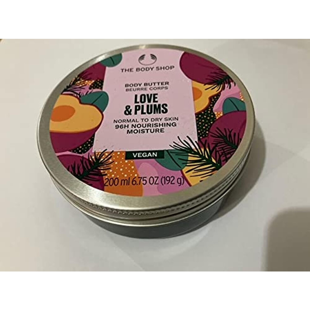 The Body Shop Love & Plums Body Butter 96 Hour Moisture Normal To Dry Skin 200Ml