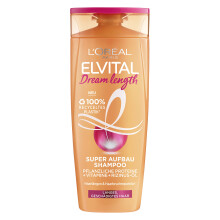 Elvital Anti-Split Ends Shampoo for Dreamingly Long Hair, with Castor Oil, Vitamins and Vegetable Proteins, Dream Length Super Building Hair Shampoo,