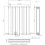 (White, 600 x 456mm - Double) Flat Panel Radiators Horizontal Vertical Heater 6