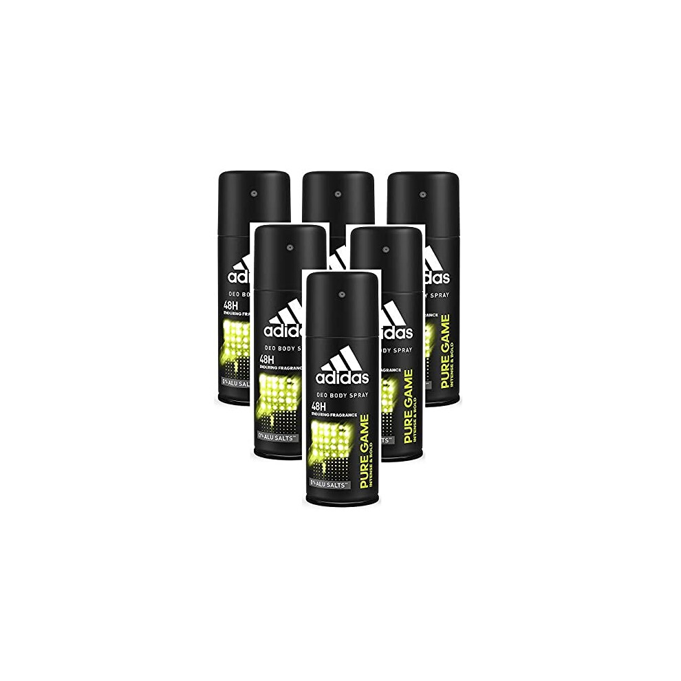 Cool Dry 48 hour Pure Game Deodorant Spray, Pack of 6 (6 x 150 ml)