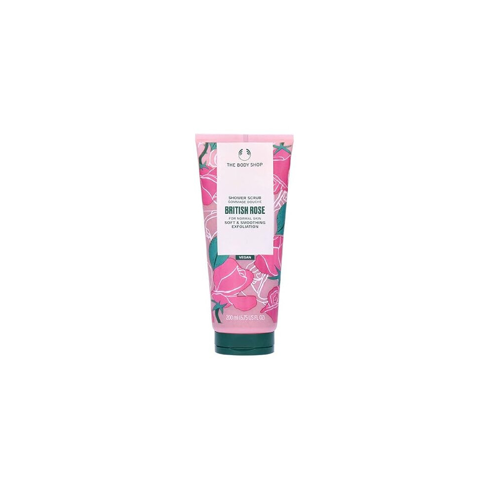 British Rose SHOWER SCRUB 200ml (Soft & Smoothing Exfoliator)