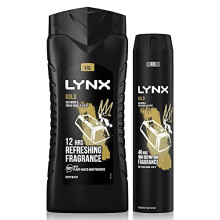 12 Hour Refreshing Gold Shower Gel, 500 with Lynx 48 Hour Fresh Gold Body Spray 250ml Leaving you smelling great, Dermatologically Tested, Keep