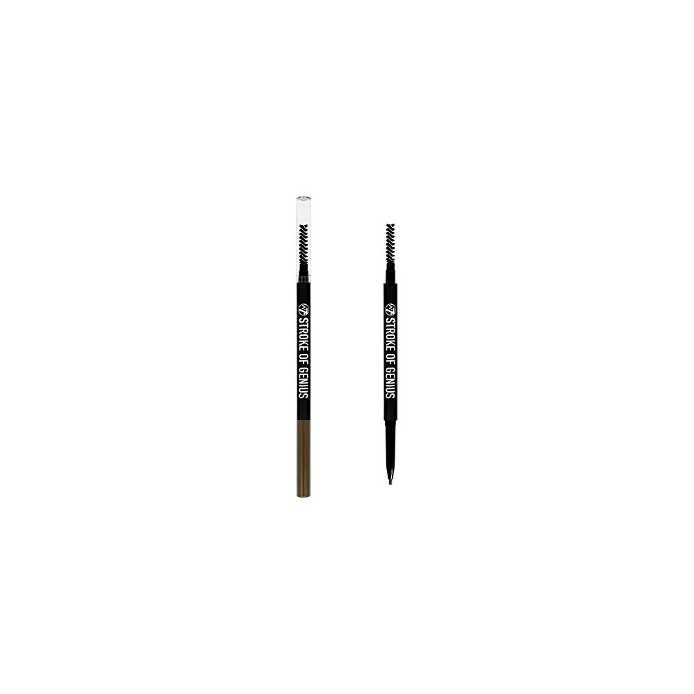 Stroke Of Genius Eyebrow Pencil - Dual Ended Mechanical Brow Pencil With Spoolie Brush - Professional Brow Makeup (Brunette)
