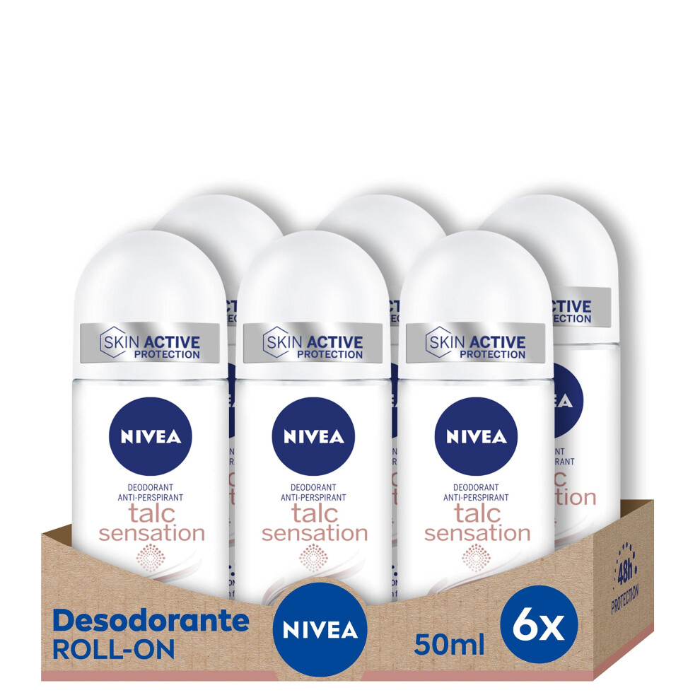 Nivea Roll-on Talc Sensation â 50 ml â Pack of 6