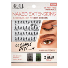 Ardell Naked Eyelash Extensions Kit Free Knot Free individual para volumen y longitud Clusters de pestaas de bricolaje 56 pestaas 1 paquete