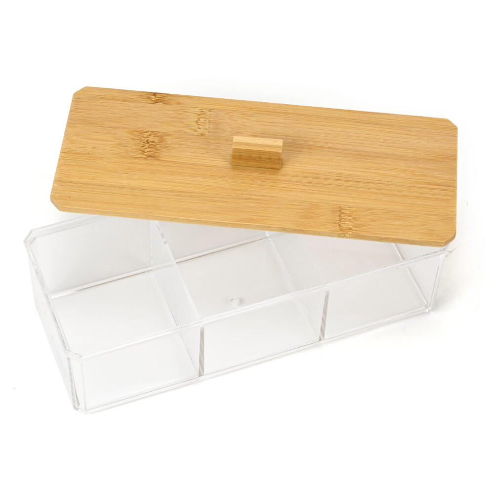 cotton-swab-holder-with-wood-lid--cotton-ball-holder-dispenser--bathroom-cosmetic-organisers-storage-jar-for-cotton-pads-bud-q-tip--clear-acrylic-desk