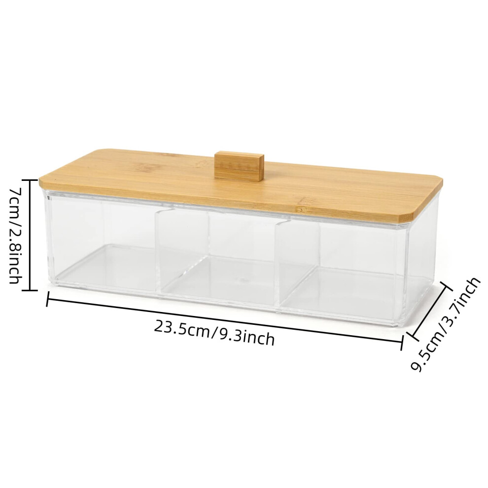 cotton-swab-holder-with-wood-lid--cotton-ball-holder-dispenser--bathroom-cosmetic-organisers-storage-jar-for-cotton-pads-bud-q-tip--clear-acrylic-desk