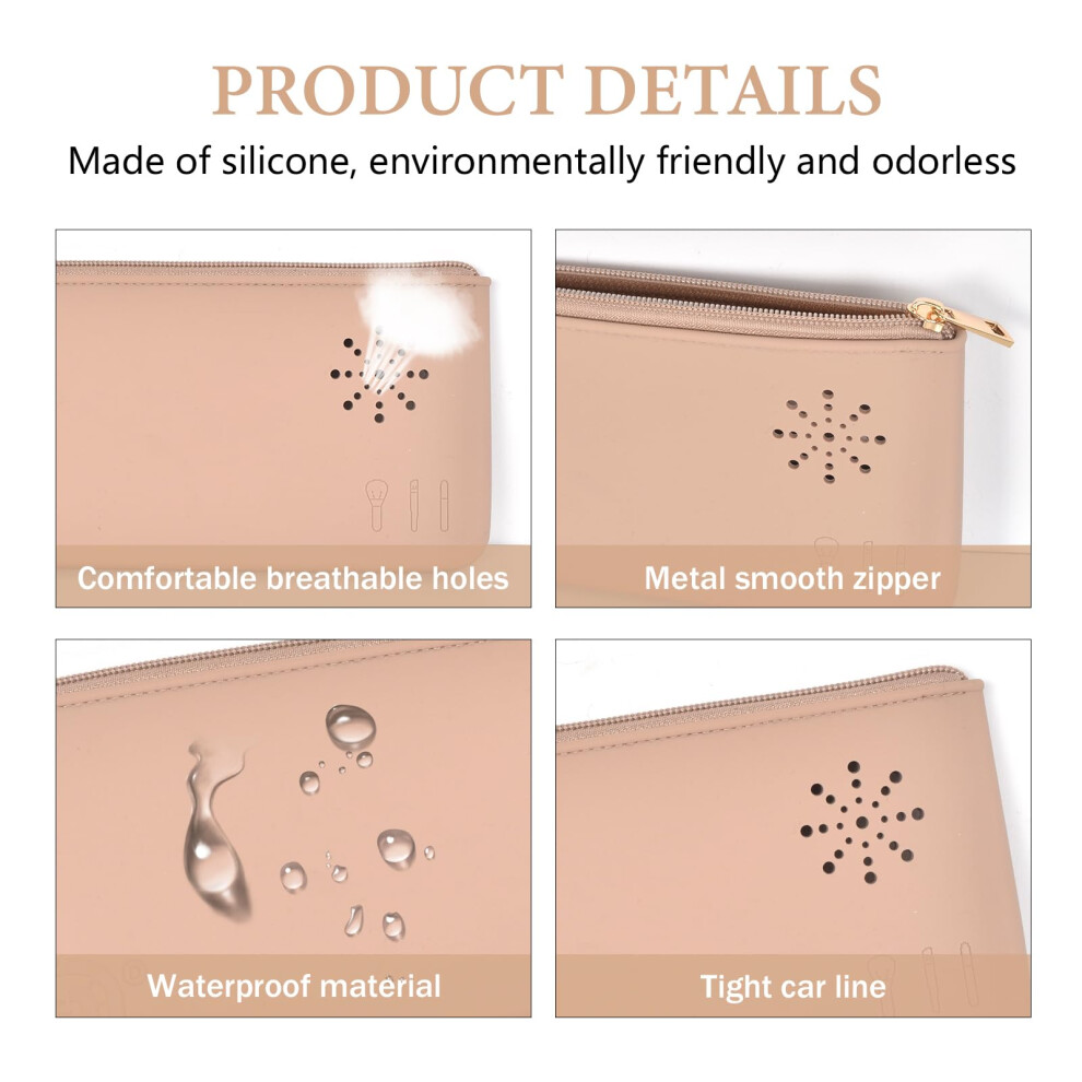 silicone-brush-holder---makeup-sponge-holder-makeup-brush-storage-silicone-makeup-tool-storage-box-khaki-portable-organizer-with-zipper-makeup-brush