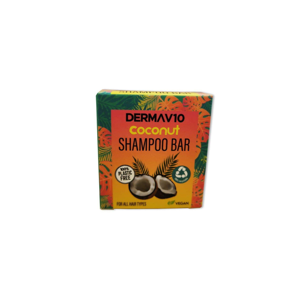 Derma V10 Coconut Shampoo Bar, Pack Of 2