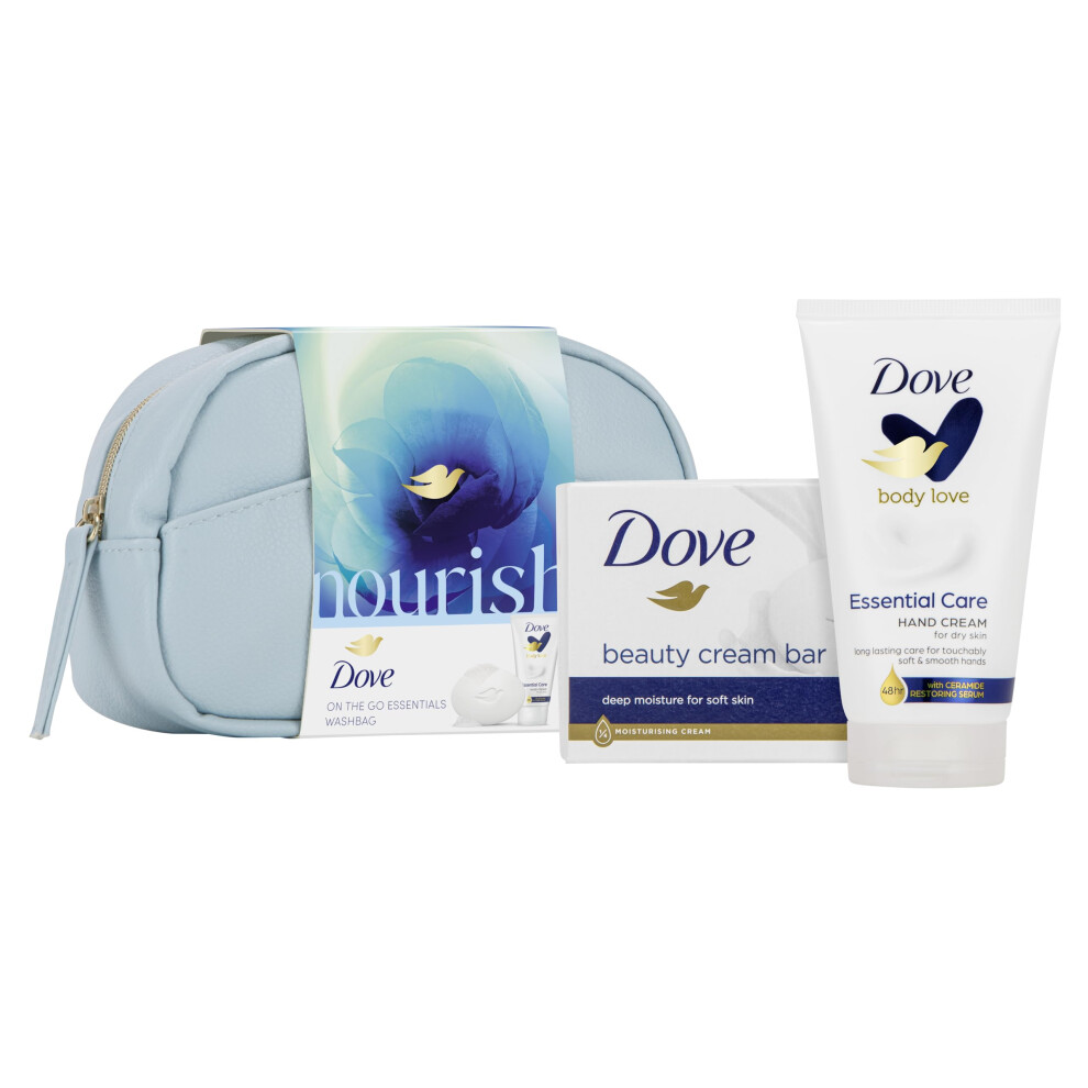 Nourish On-the-Go Essentials Gift Set in a mini washbag skincare gifts for her 2 piece